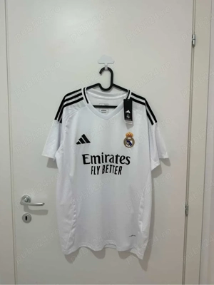 Real Madrid 2024 25 Home Alb   Tricou Adidas Nou cu Etichetă
