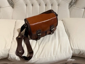 Geantă foto din piele   stil vintage   stare foarte bună