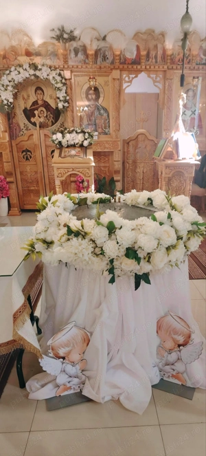 Decor cristelniță botez  cu montaj transport  Brașov