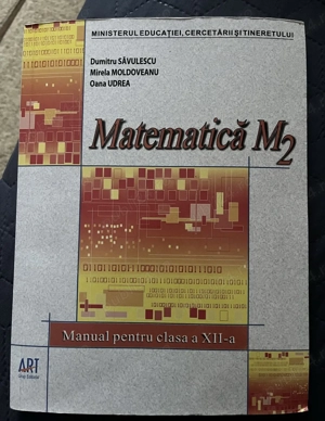 Manual de matematică pentru clasa a 12-a, M2, 