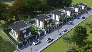 Casa stil mediteranean  Strada privata-asfaltata cu bariera