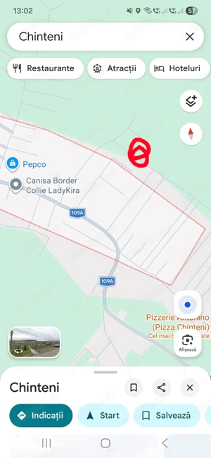 Vand teren Chinteni (parcela de 498 mp)