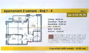 #SECTOR 4 | Apartament cu 2 camere | decomandat - STB 241 - - imagine 7