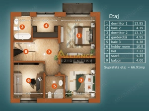 Popesti Leordeni-Duplex 5 camere - 4 bai-Terasa + Curte-250 MP - imagine 5