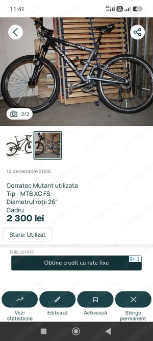 Corratec Mutant utilizata Tip - MTB XC FS 