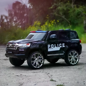 Masinuta electrica de politie, Toyota Land Cruiser 160W 12V Black - imagine 2