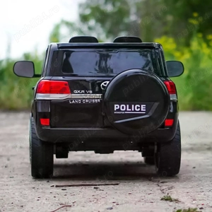 Masinuta electrica de politie, Toyota Land Cruiser 160W 12V Black - imagine 5