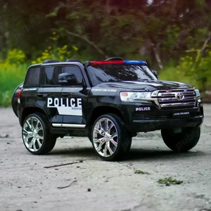 Masinuta electrica de politie, Toyota Land Cruiser 160W 12V Black - imagine 3