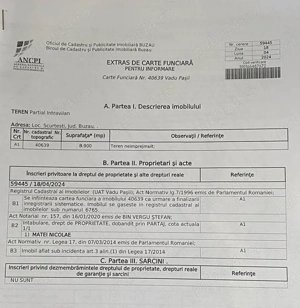 Teren de vanzare  Scurtesti Judetul Buzau - langa  A7    8.900 MP - imagine 2