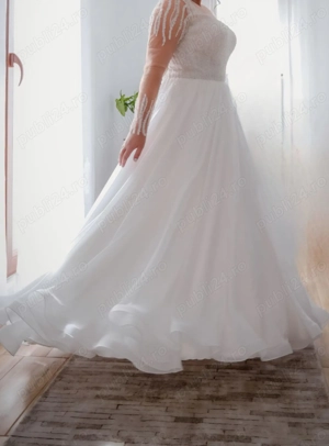 Rochie de mireasă unicat, cu voal de 3m - imagine 4