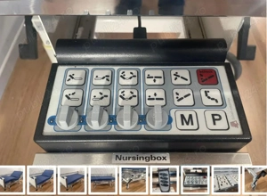 Pat electric medical de spital 3 functii sau multiple cu telecomanda