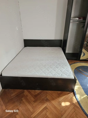 Vând pat 200 160cm cu saltea 