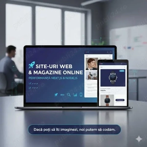 Site-uri Web & Magazine Online | Performanță Next.js & Node.js