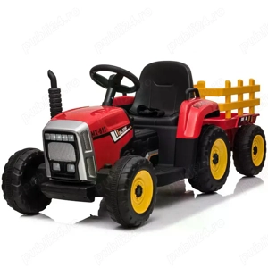Tractoras electric Kinderauto BJ611 2x30W 12V cu remorca si RC