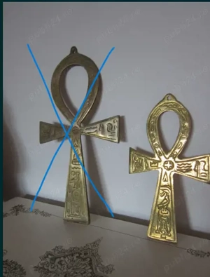 cadou rar Ankh Cruce Cheia Vieții  bronz masiv vintage Egipt 1980