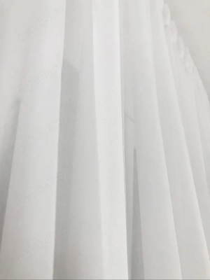 Perdea Dubla de Mătase Albă cu Rejansa Sina 2x250Lx250H