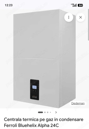 Centrala pe gaz Ferroli 24 kw 