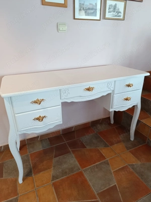 Masă cu sertare, birou din lemn masiv