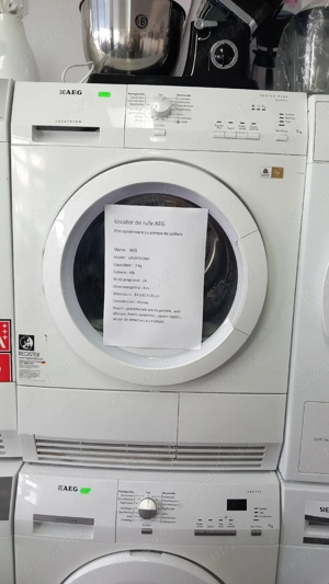 Uscatoare AEG cu pompa de căldură, import Germania. Livram în toată tara prin curier 