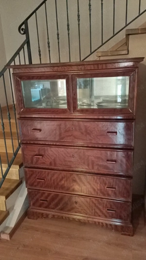 Vand mobila dormitor vintage Art Deco reconditionata - imagine 4