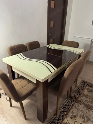 Masa sufragerie cu 4 scaune