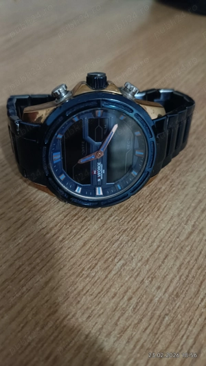 Ceas Naviforce Metalic blue resistant la apă la adâncimi de 30 m  - imagine 3