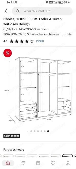 Dulap modern nou de vânzare  - imagine 3