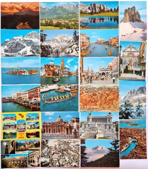 22 de cărți poștale Italia, anii 80