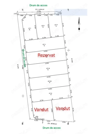 Teren de vanzare pentru case  parcele , Caracal, str. Artarului - imagine 2