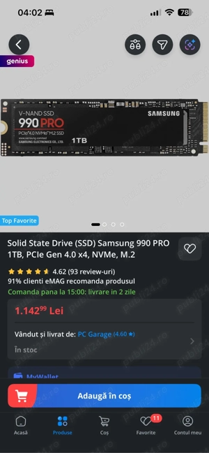 SSD Samsung 1TB PM9A1 gen 4 Nvm 1.3 - imagine 3