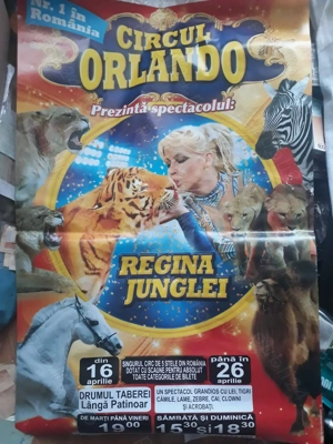 Afiș de circ de colecție nu trimit în țară predare personal prefer în centru  mici defecte 