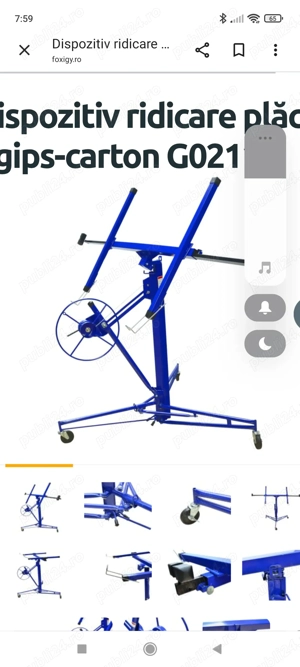 Vând macara pentru rigips carton