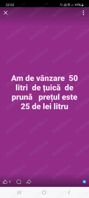 vand țuică  de prună 