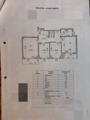 Apartament de vanzare in Campulung Muscel,central,3 camere , 64,43mp,etj.2  - imagine 2
