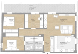 Penthouse 4 camere | Florești, zona Stadion | 86 mp + terasă 20 mp - imagine 13