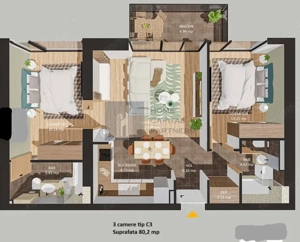 Apartament 3 camere, într-un bloc exclusivist din centrul Capitalei - imagine 13