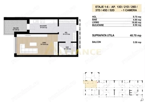 Garsoniera decomandata - 46mp - Sector 4 - OFERTA LIMITATA - imagine 5