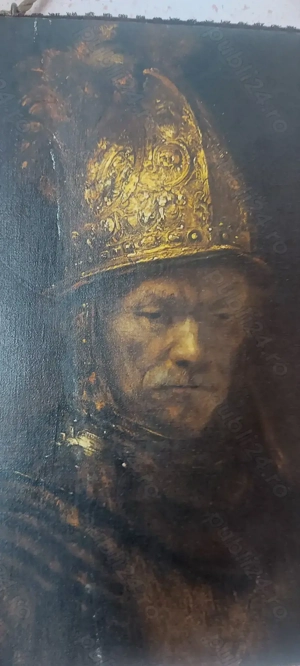 Tablou Omul Cu Coiful De Aur - Rembrandt ( Reproducere , Vintage )
