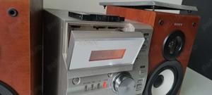 Sony CMT-CP1 Sistem Audio Micro HiFi Boxe Lemn CD Casetofon AUX MD optical - imagine 2