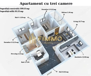 Apartament 3 Camere | 109 mpt | Avans 20% | Suceava | ID:1642
