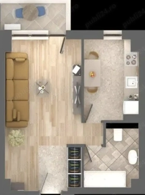 Ap 1 cam, Podu Ros-Bloc Apartamente, Etaj 1