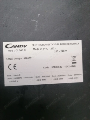 Vand plita electrica cu inductie Candy