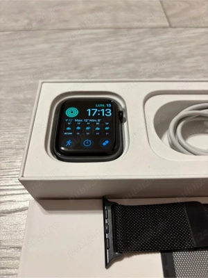 Apple Watch 5, GPS, Cellular, Carcasa Space Black Stainless Steel 44mm, Space Black Milanese Loop