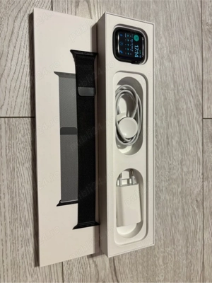 Apple Watch 5, GPS, Cellular, Carcasa Space Black Stainless Steel 44mm, Space Black Milanese Loop - imagine 3