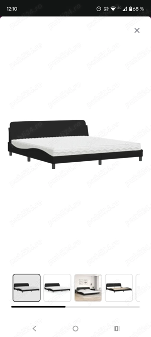 Pat 200x200 cm cu saltea inclusă