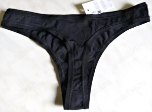 Hot! Chiloti tanga sexy senzuali fete femei semitransparenti negru m.S(noi) - imagine 2