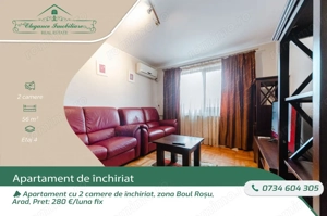 Apartament cu 2 camere de închiriat , zona Boul Roșu, Arad