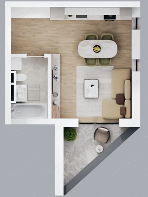 Comision 0% Apartament 1 cameră Dumbravita 30,8 mp utili - imagine 2