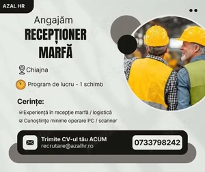 Angajăm Recepționer Marfă   Depozit Chiajna 