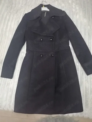 Palton negru lână 